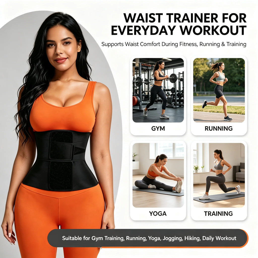 Women's Leopard Print Triple-Wrap Waist Cincher | High-Elasticity Nylon Tummy Control Belt | Adjustable Velcro Compression Waist Trainer | Dual-Purpose for Workout and Everyday Wear