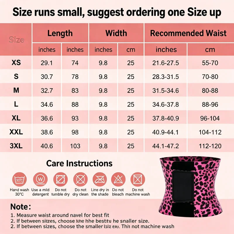 Women's Leopard Print Triple-Wrap Waist Cincher | High-Elasticity Nylon Tummy Control Belt | Adjustable Velcro Compression Waist Trainer | Dual-Purpose for Workout and Everyday Wear