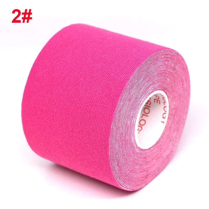 5-Size Waterproof Kinesiology Tape – Elastic Athletic Bands for Sports Recovery, Gym, Muscle Pain Relief & Strapping Support