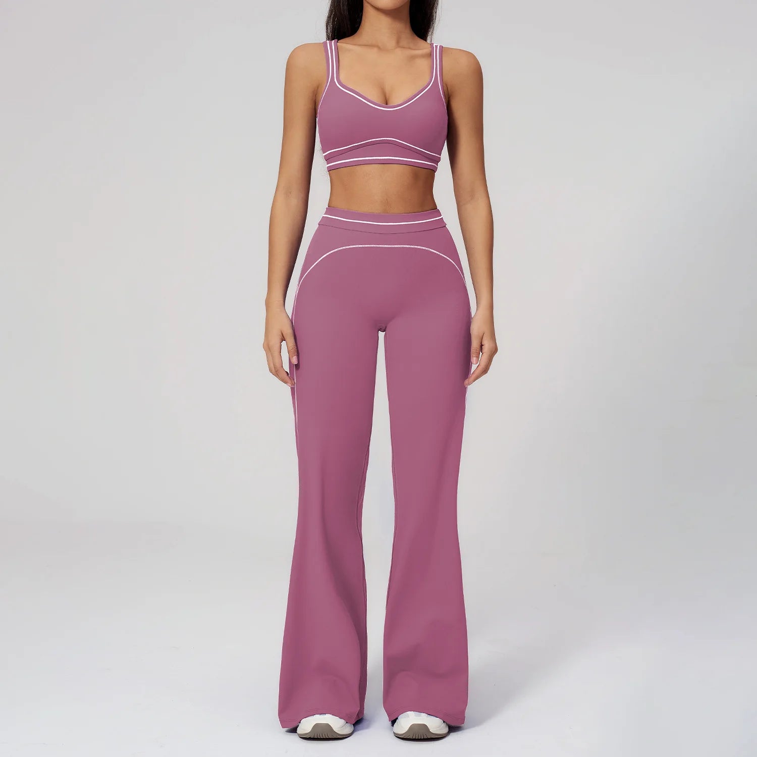Fitness Suit 2PCS Yoga Set Women's Tracksuit Sports Outfits Gym Running Push Up Sportswear Legging Athletic Wear Workout Clothes