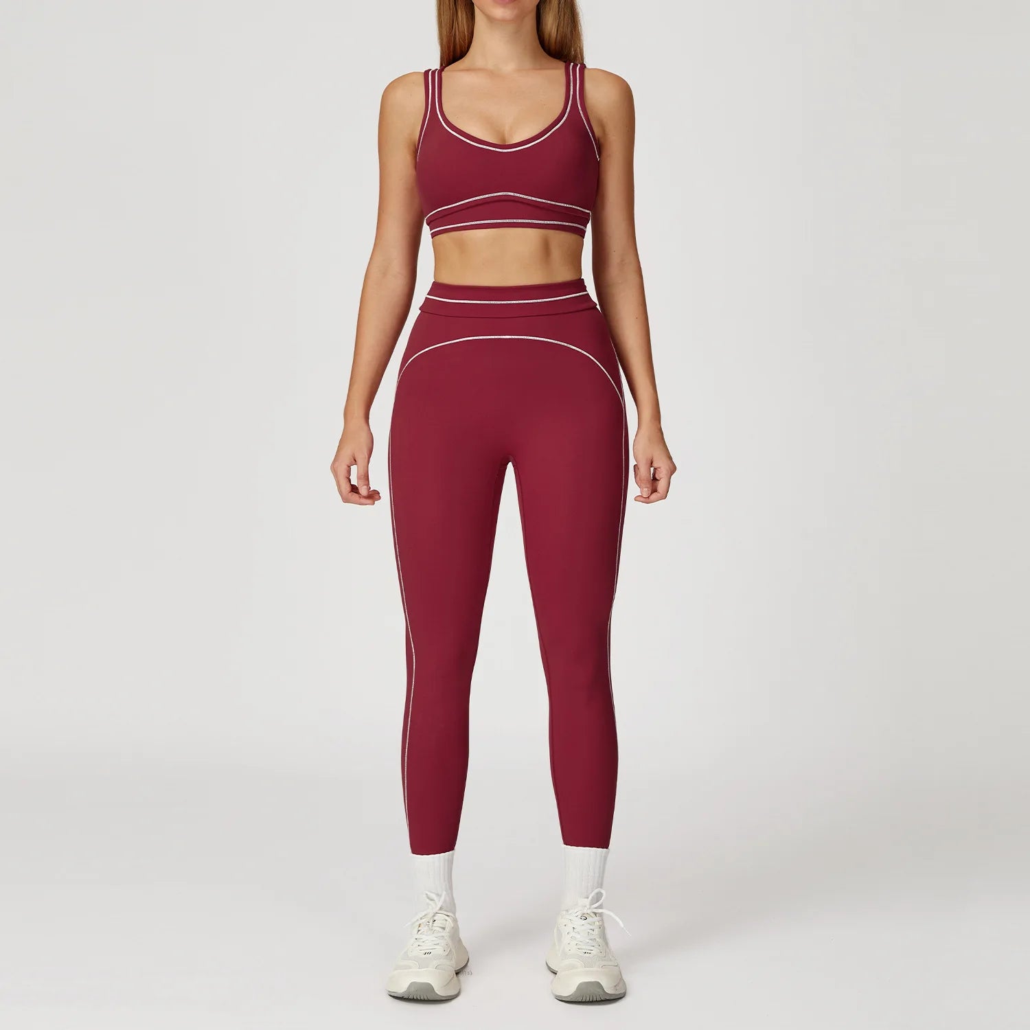 Fitness Suit 2PCS Yoga Set Women's Tracksuit Sports Outfits Gym Running Push Up Sportswear Legging Athletic Wear Workout Clothes