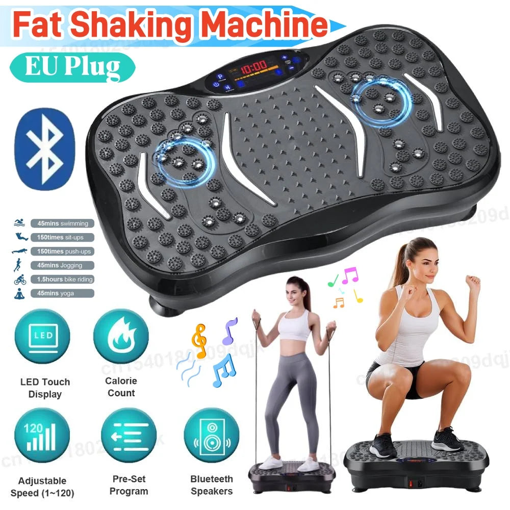Vibration Plate Exercise Machine Bluetooth-Compatible Rhythm Machine Adjustable Speed Full Body Shaker Home Training Equipment