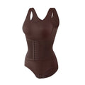Aishang Bodysuit Shapewear with Zipper Belt Women Tummy Control Faja Full Body Shaper Waist Trainer Slimming Cincher Corset Tops