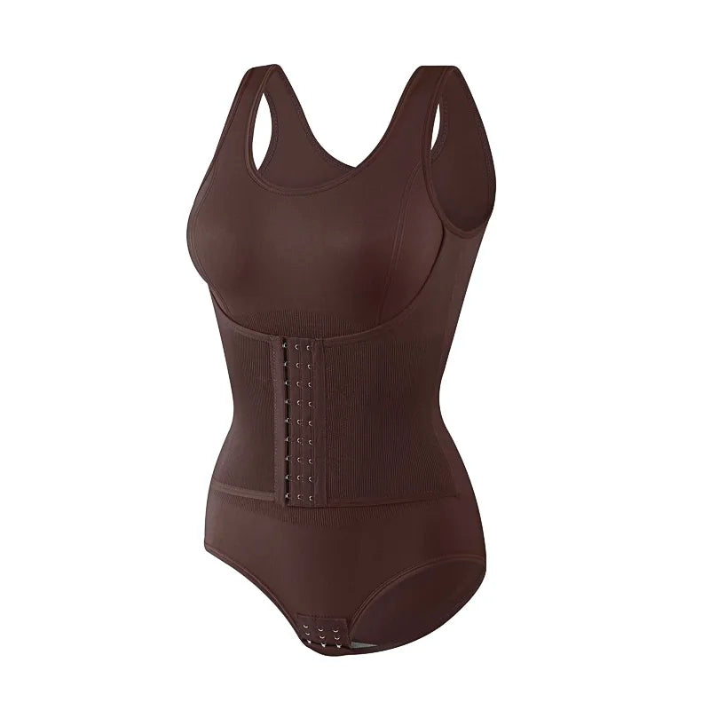 Aishang Bodysuit Shapewear with Zipper Belt Women Tummy Control Faja Full Body Shaper Waist Trainer Slimming Cincher Corset Tops
