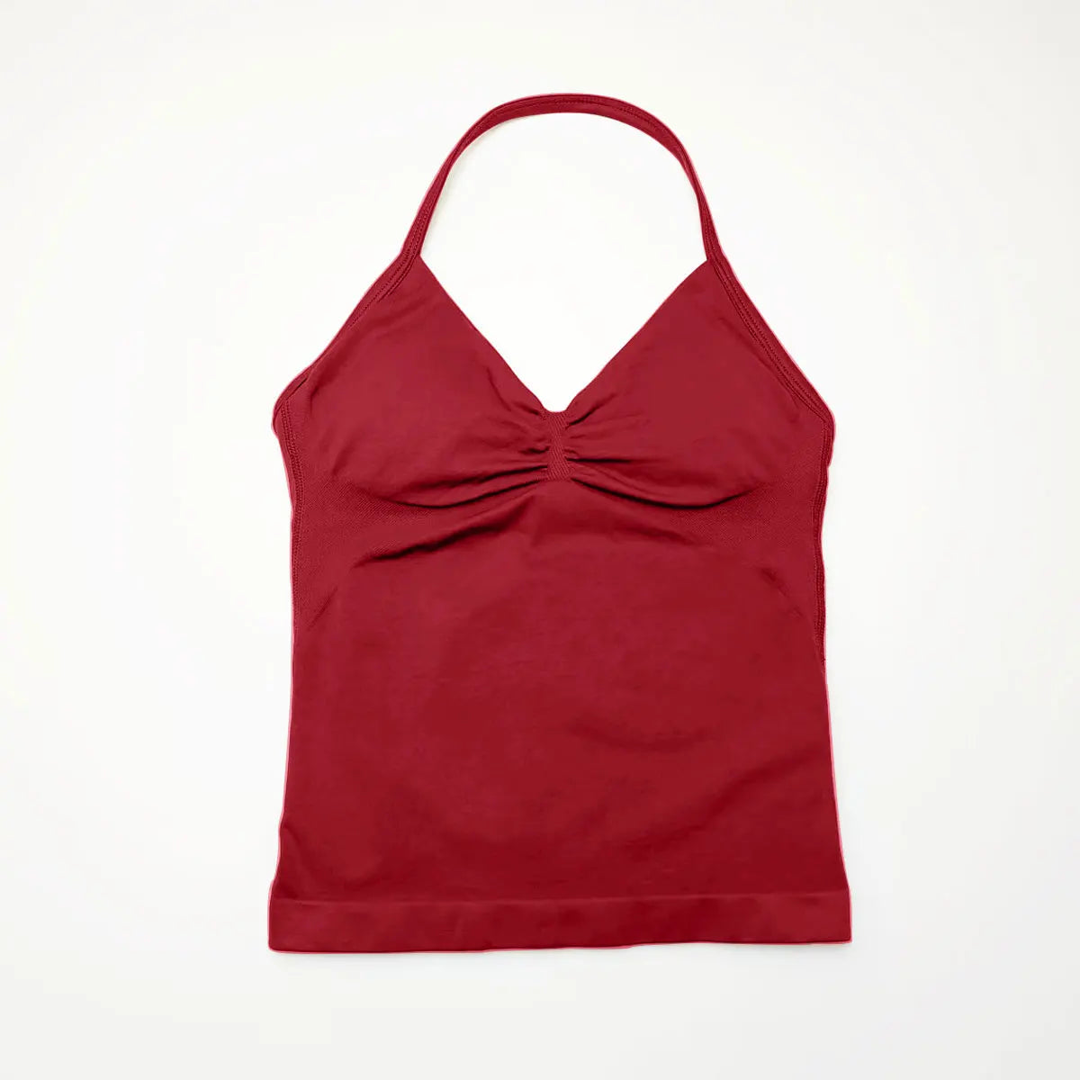 NCLAGEN Gym Longline Strappy Top Women Seamless Yoga Tank With Removable Pads V Neck Workout Clothes Sports Running Fitness Vest