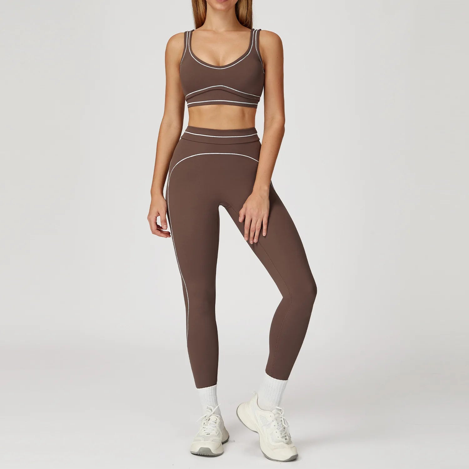 Fitness Suit 2PCS Yoga Set Women's Tracksuit Sports Outfits Gym Running Push Up Sportswear Legging Athletic Wear Workout Clothes
