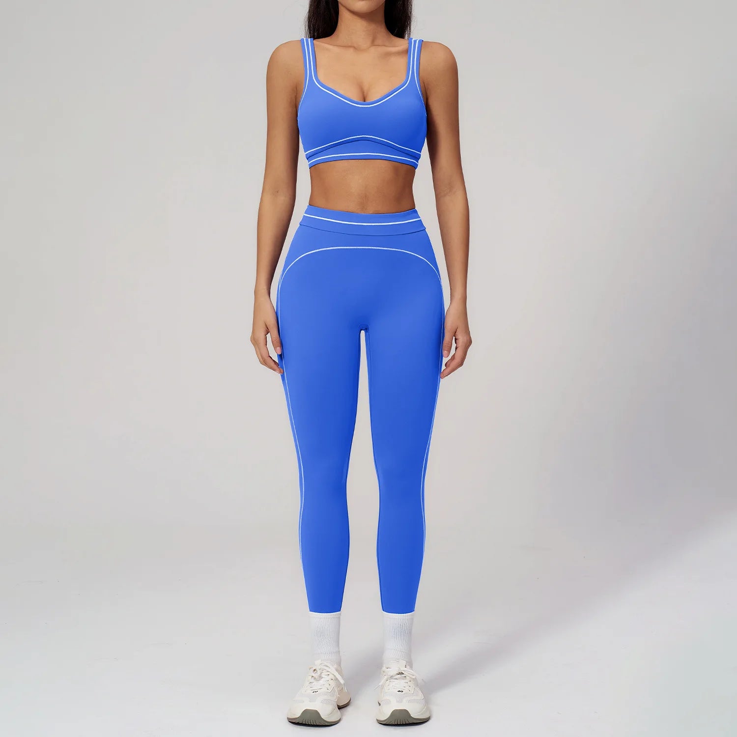 Fitness Suit 2PCS Yoga Set Women's Tracksuit Sports Outfits Gym Running Push Up Sportswear Legging Athletic Wear Workout Clothes