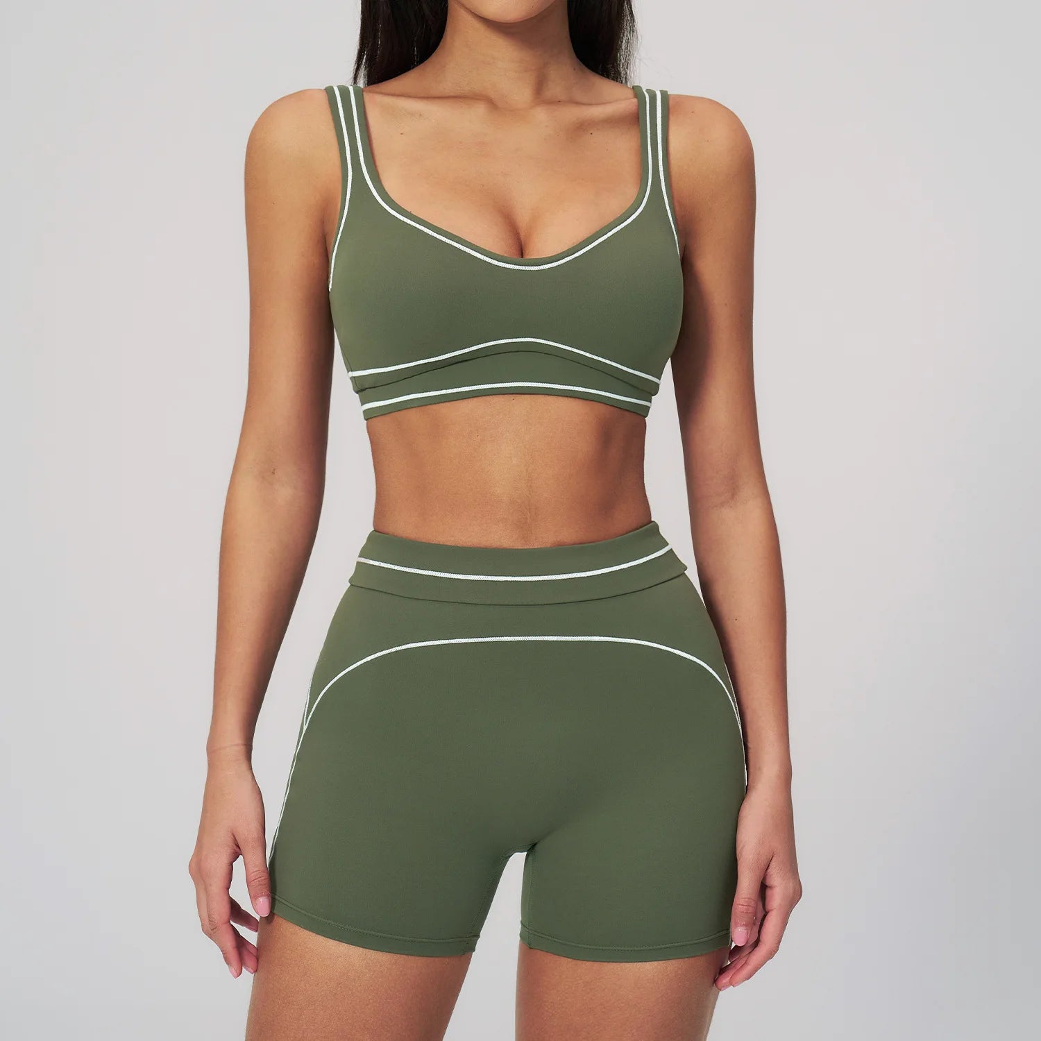 Fitness Suit 2PCS Yoga Set Women's Tracksuit Sports Outfits Gym Running Push Up Sportswear Legging Athletic Wear Workout Clothes