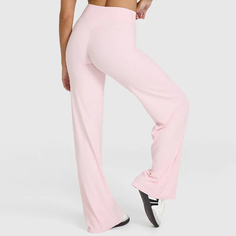 NCLAGEN Sport Trousers SoftMotion Straight-Leg Pants Women's High Waist Yoga Bottoms GYM Naked Feel Pilates Running