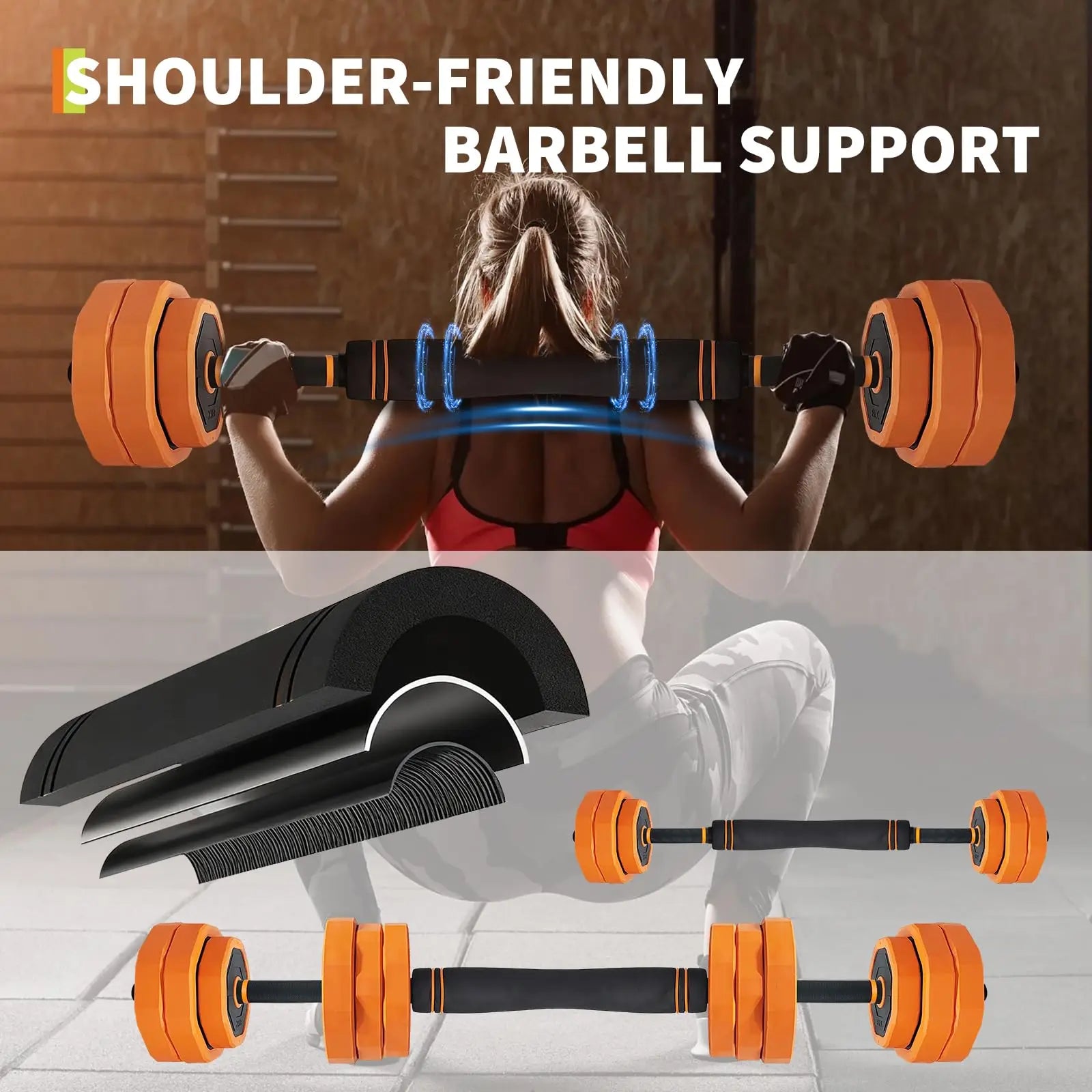 Adjustable Dumbbells, 44lbs Free Weight Set with Connector,4 In1 Dumbbells Set Used As Barbell,Kettlebells,Push Up Stand for Home Gym