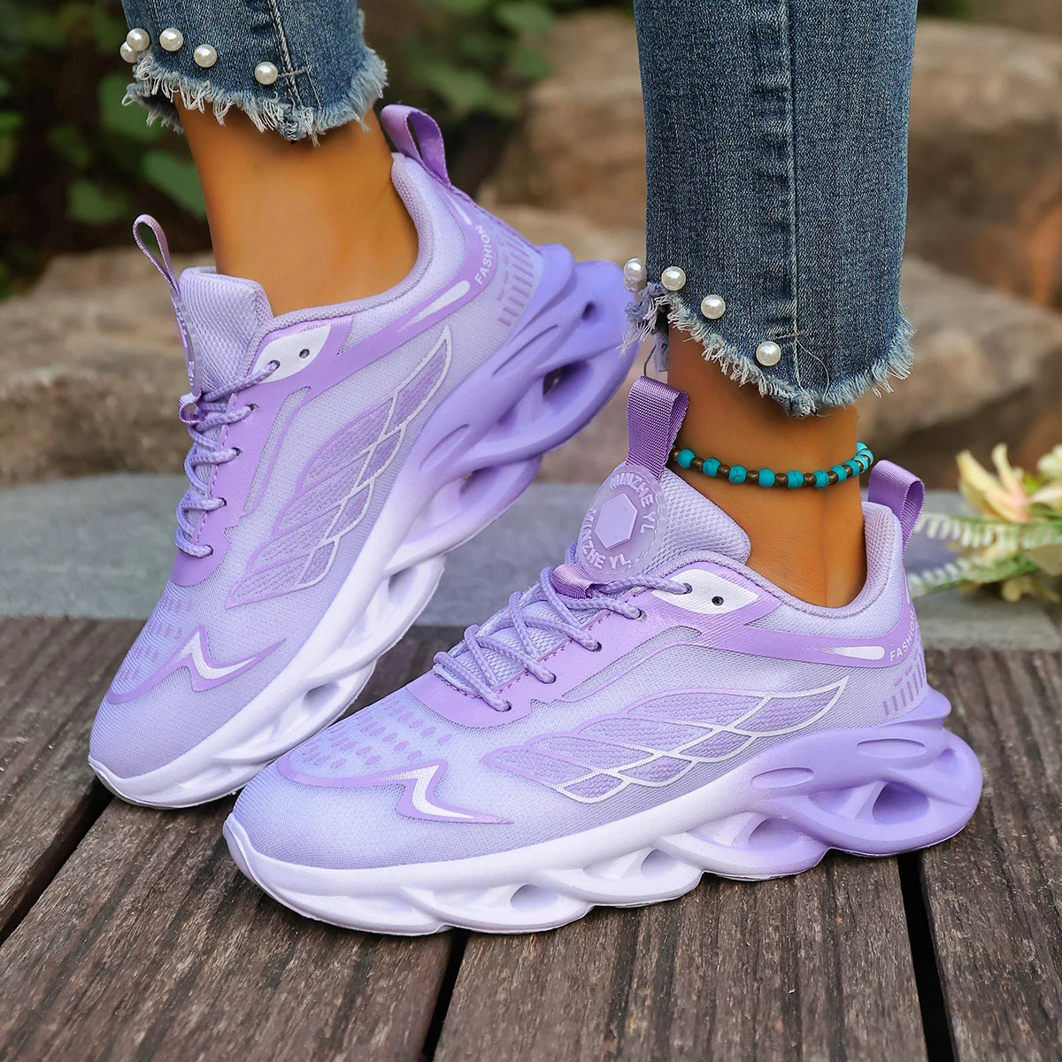 Summer Unisex Running Shoes Women Lightweight Mesh Breathable Comfortable Flat Soft Tennis Shoes Lace-up Sneakers