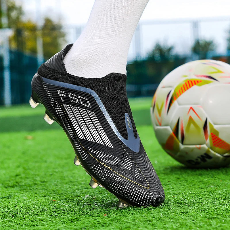 Men Football Boots Long Spikes Match Futsal Soccer Shoes Training TF Ultralight Indoor Sneakers Breathable Cleats Drop Shipping