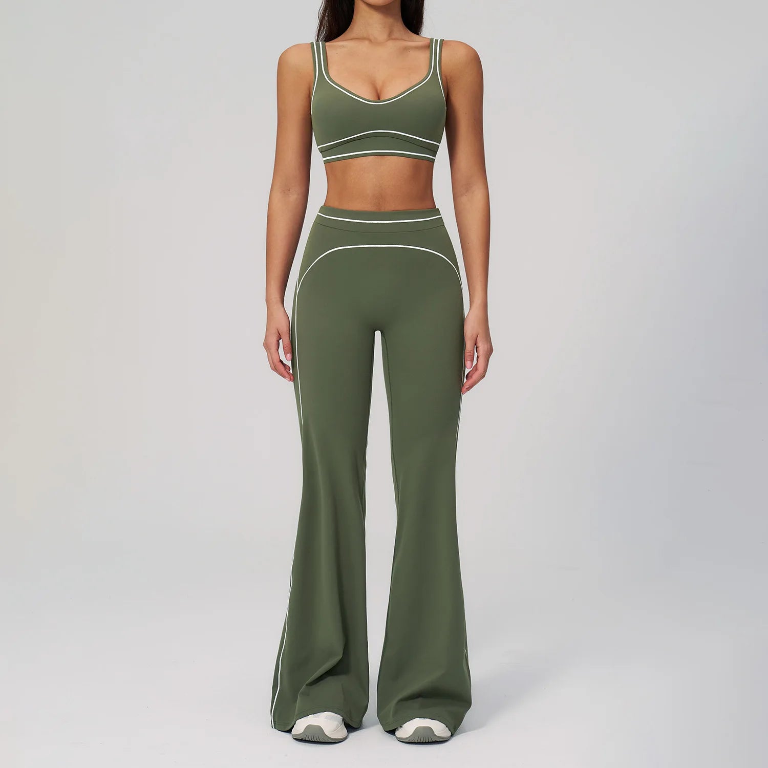 Fitness Suit 2PCS Yoga Set Women's Tracksuit Sports Outfits Gym Running Push Up Sportswear Legging Athletic Wear Workout Clothes