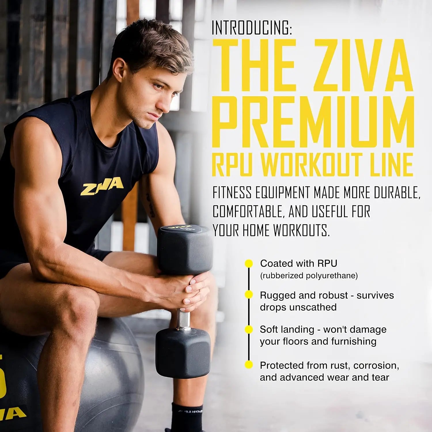 Strength Training at Home Gym - Commercial Grade Rubber Urethane Coated Steel Core Dumbbells, Sold in Pairs and Sets