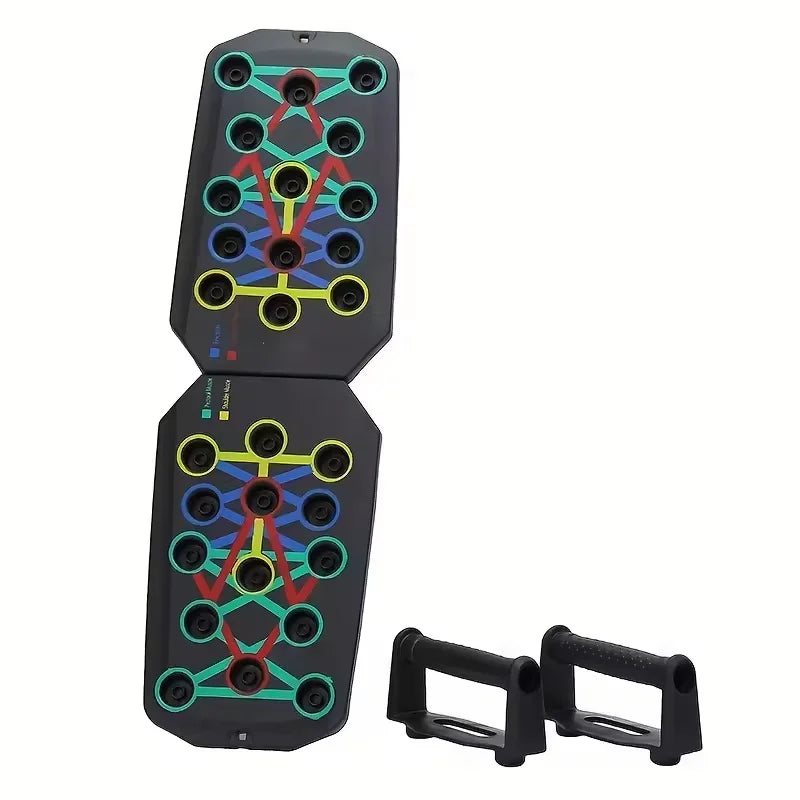 Portable Multifunctional Push-up Board Set With Handles Foldable Fitness Equipment For Chest Abdomen Arms And Back Training
