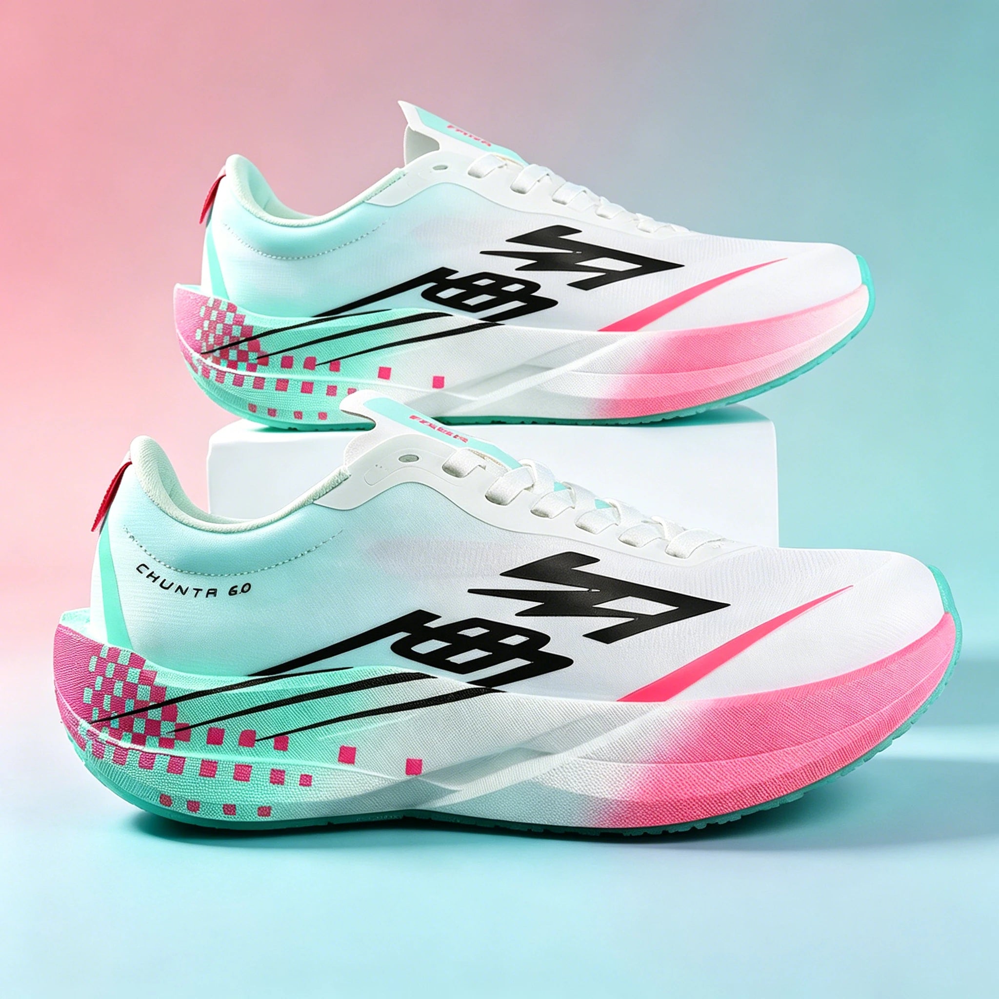 Men's Carbon Plate Running Shoes, Women's Ultra Light, Breathable, Anti Slip, Wear-Resistant Marathon Chunta Sports Shoes