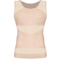 Mens Slimming Body Shaper Vest Gynecomastia Compression Shirts Tummy Control Sleeveless Undershirts Criss Cross Mesh Underwear