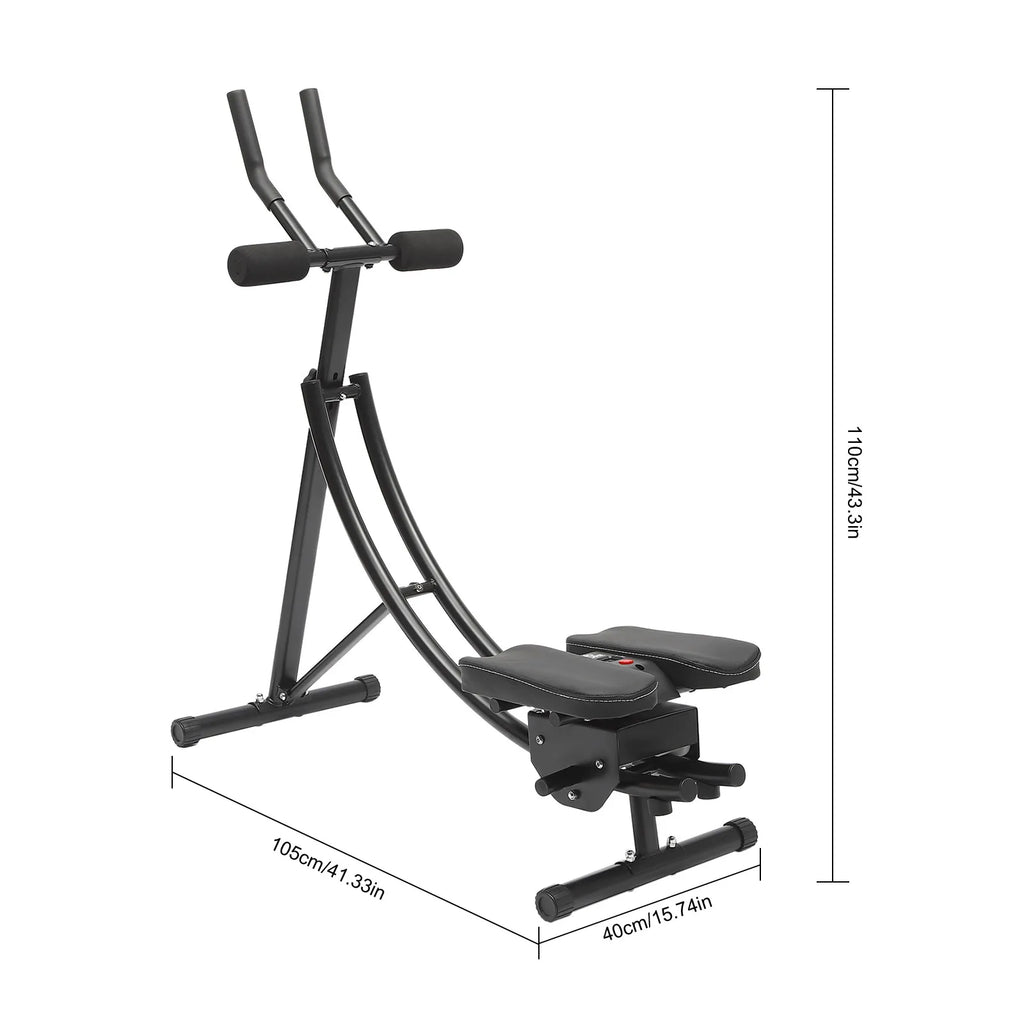 3-Level Adjustable Foldable Ab Trainer – Compact Abdominal Crunch Machine for Core Strength & Waist Toning, Space-Saving Portable Home Gym Workout Equipment