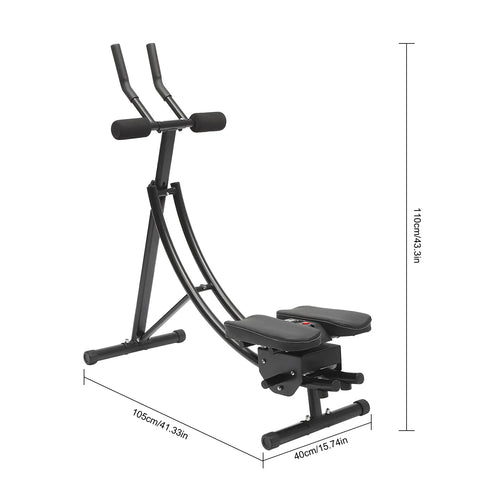 3-Level Adjustable Foldable Ab Trainer – Compact Abdominal Crunch Machine for Core Strength & Waist Toning, Space-Saving Portable Home Gym Workout Equipment