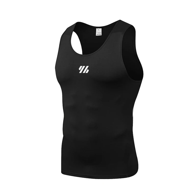 Running Vest Men's Summer Gym Clothing Sports Leisure Milk Silk Tight Sleeveless Shirt Elastic Breathable Slim Fitness Tank Tops