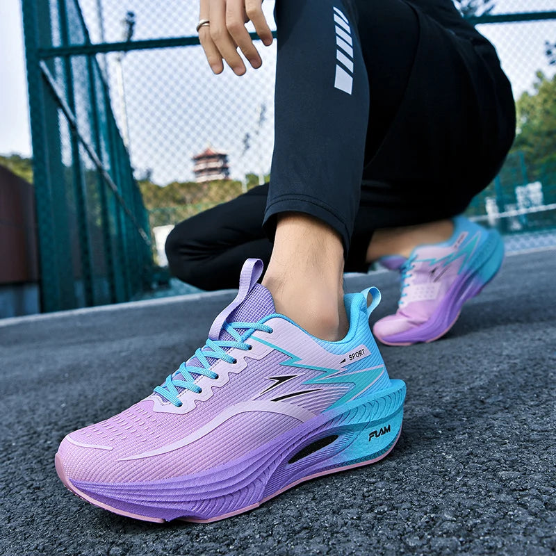 Women’s Fashion Versatile Comfortable Lightweight Running Shoes with Cushioning Technology and Carbon Plate, Unisex Competitive