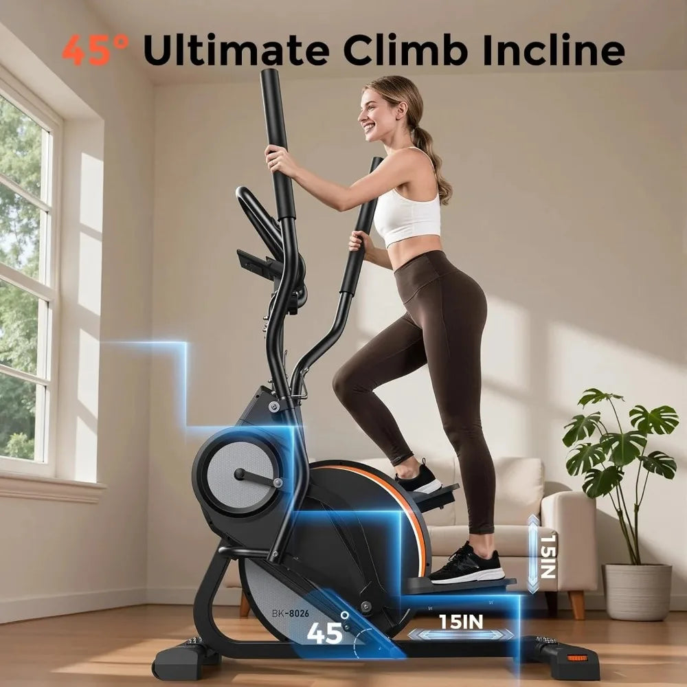 3-in 1 Elliptical Machine Cardio Climber Stair Stepper Home Gym Full Body Workout Cross Trainer Compact Cardio Fitness Equipment