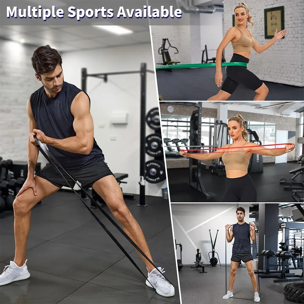 Heavy-Duty 7 Levels Resistance Band Set for Agility Training Yoga Pilates Home Gym Workout Rubber Fitness Accessories
