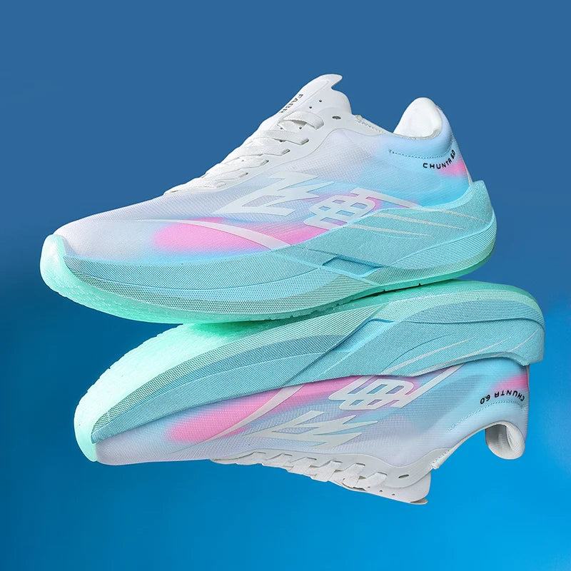 Men's Carbon Plate Running Shoes, Women's Ultra Light, Breathable, Anti Slip, Wear-Resistant Marathon Chunta Sports Shoes