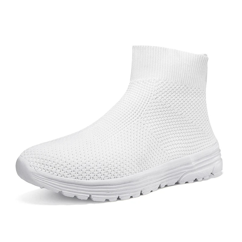 Couple Running Shoes for Men Women Black Mesh  Casual Sneakers Lightweight High-top Breathable Comfortable Gym Jogging Shoes Man