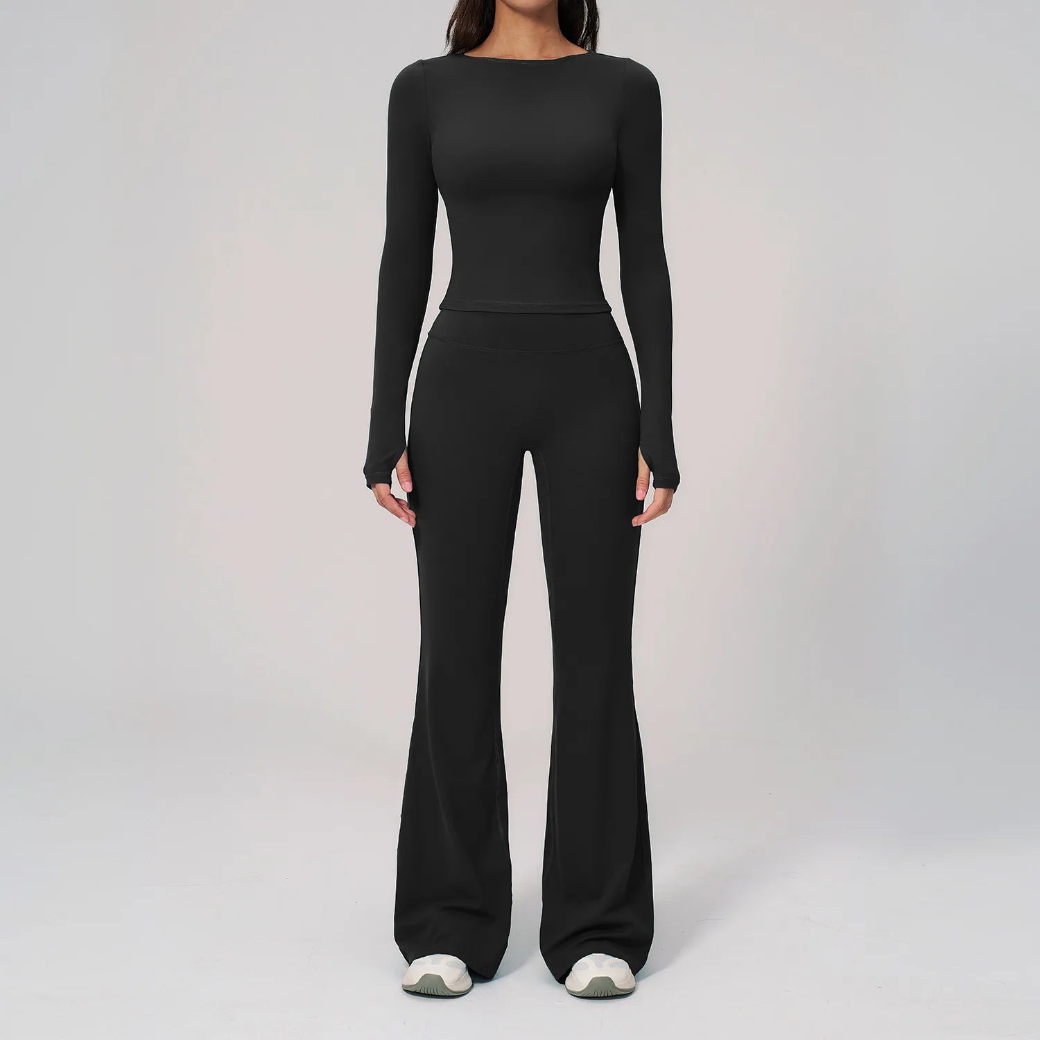Yoga Set 2PCS Women Tracksuit Sportswear Workout Clothes Athletic Wear Gym Clothing Legging Fitness Top Long Sleeve Sports Suits