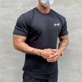 NEW Summer Gym T shirt Men Slim Fit sports Fitness tops Cotton short sleeve Training Tees fashion Casual t shirt men Clothing