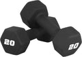 CAP 20 LB Neoprene Dumbbell Hand Weights - Pair | Black
