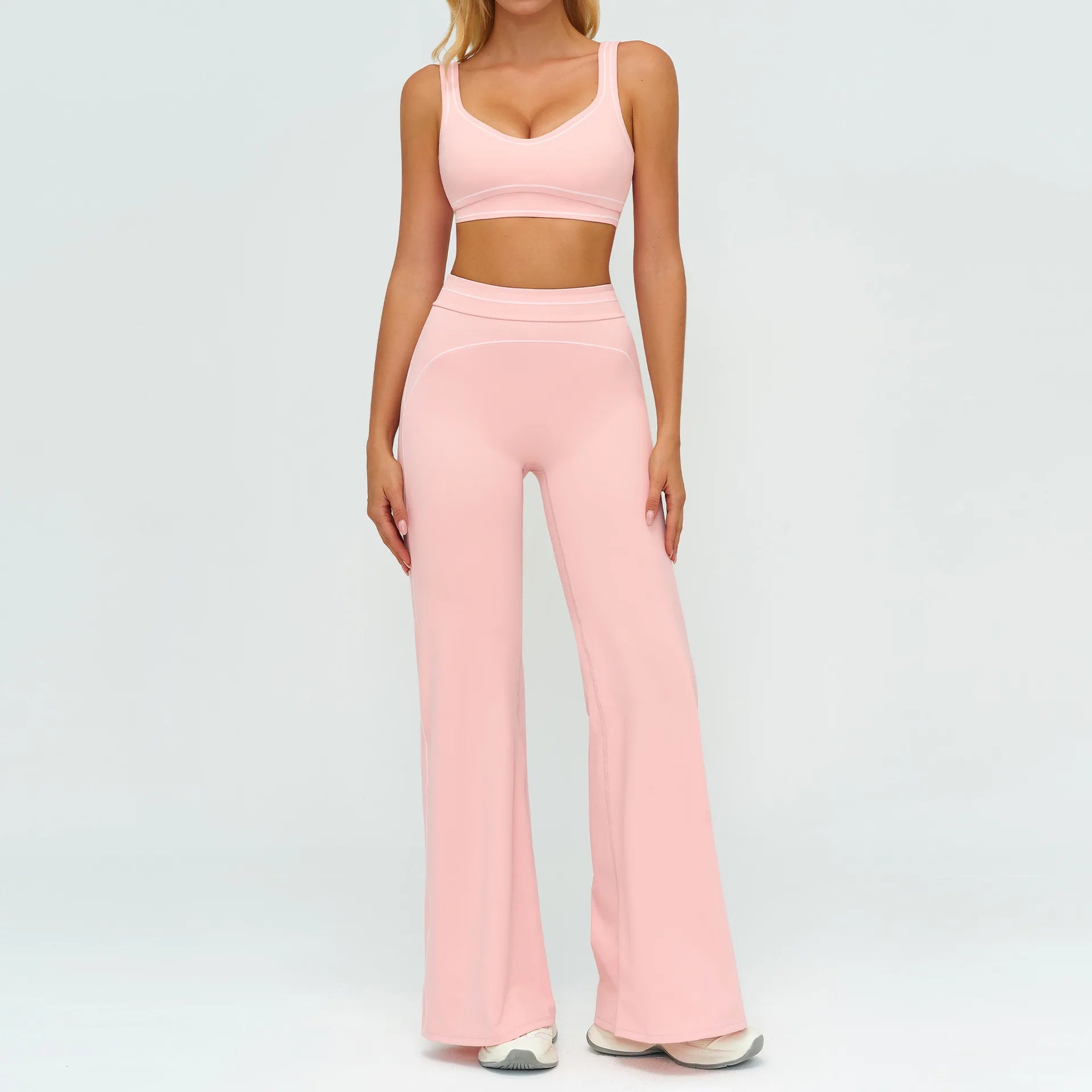 Fitness Suit 2PCS Yoga Set Women's Tracksuit Sports Outfits Gym Running Push Up Sportswear Legging Athletic Wear Workout Clothes
