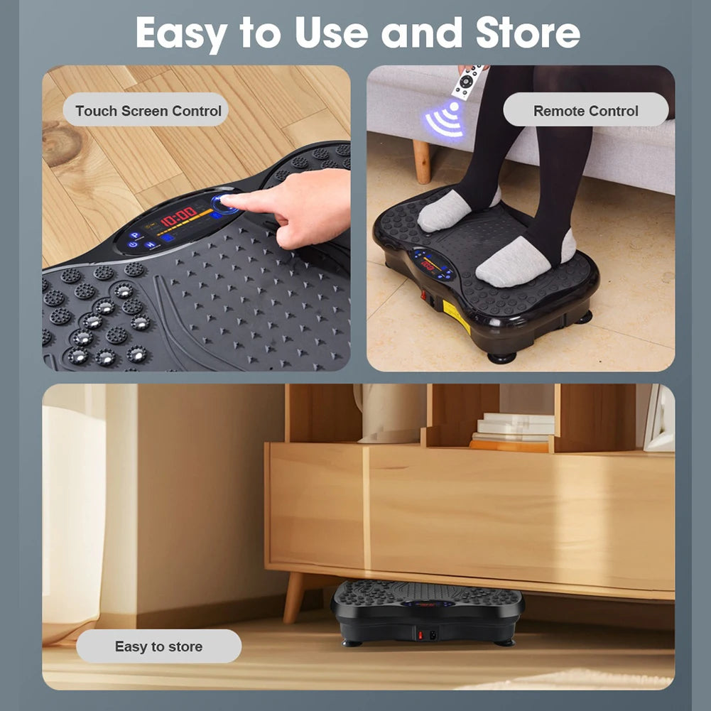 Vibration Plate Exercise Machine Bluetooth-Compatible Rhythm Machine Adjustable Speed Full Body Shaker Home Training Equipment