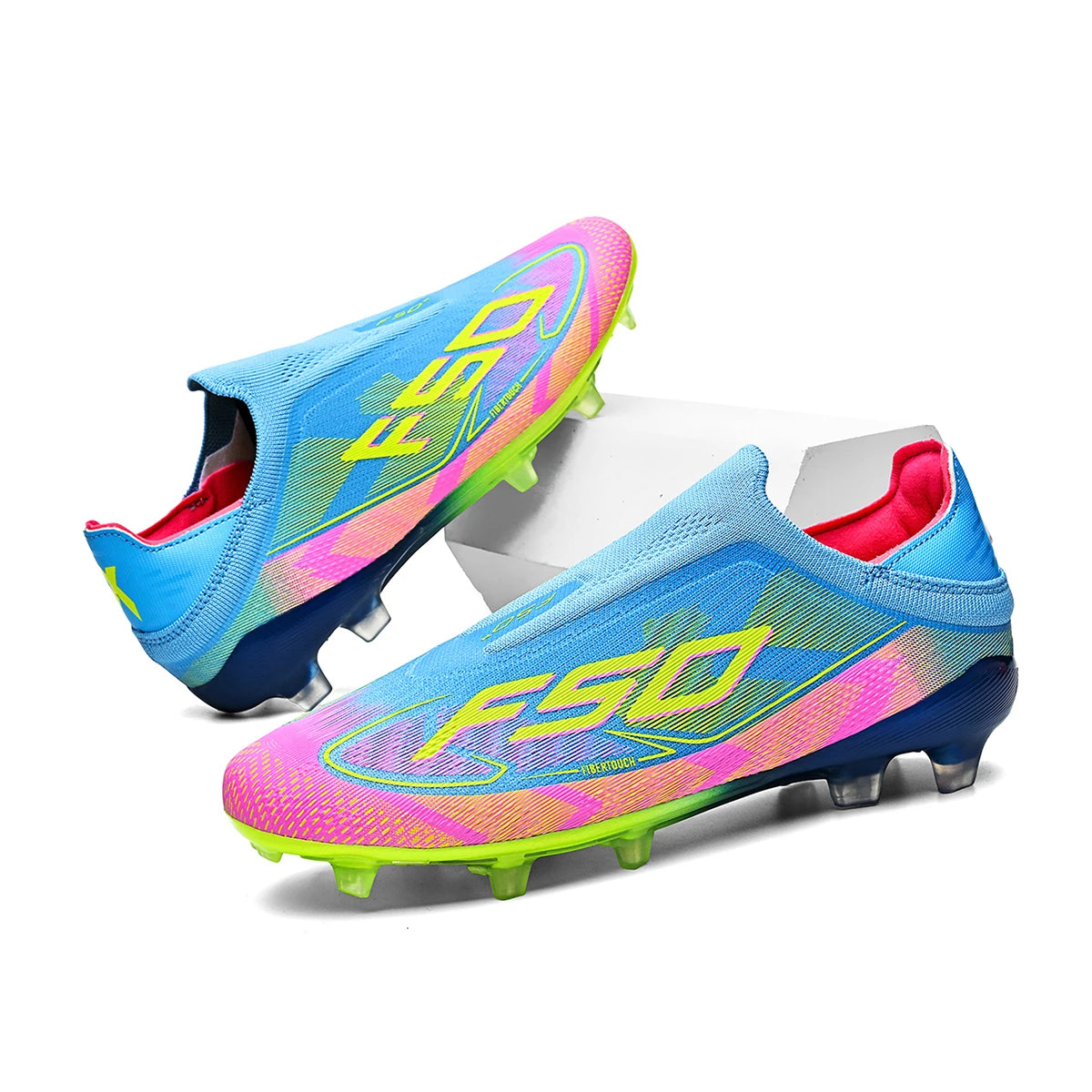 Unisex AG/FG Soccer Shoes for Adults, Premium PU Synthetic Leather, TPU Long Studs, Anti-slip, Designed for Maximum Performance