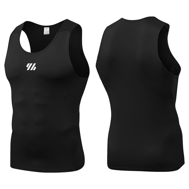 Running Vest Men's Summer Gym Clothing Sports Leisure Milk Silk Tight Sleeveless Shirt Elastic Breathable Slim Fitness Tank Tops