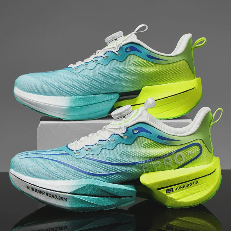 Marathon Carbon Plate Sports Running Shoes Men New Breathable Lightweight Mesh Sport Shoes Women Comfortable Nonskid Sneakers