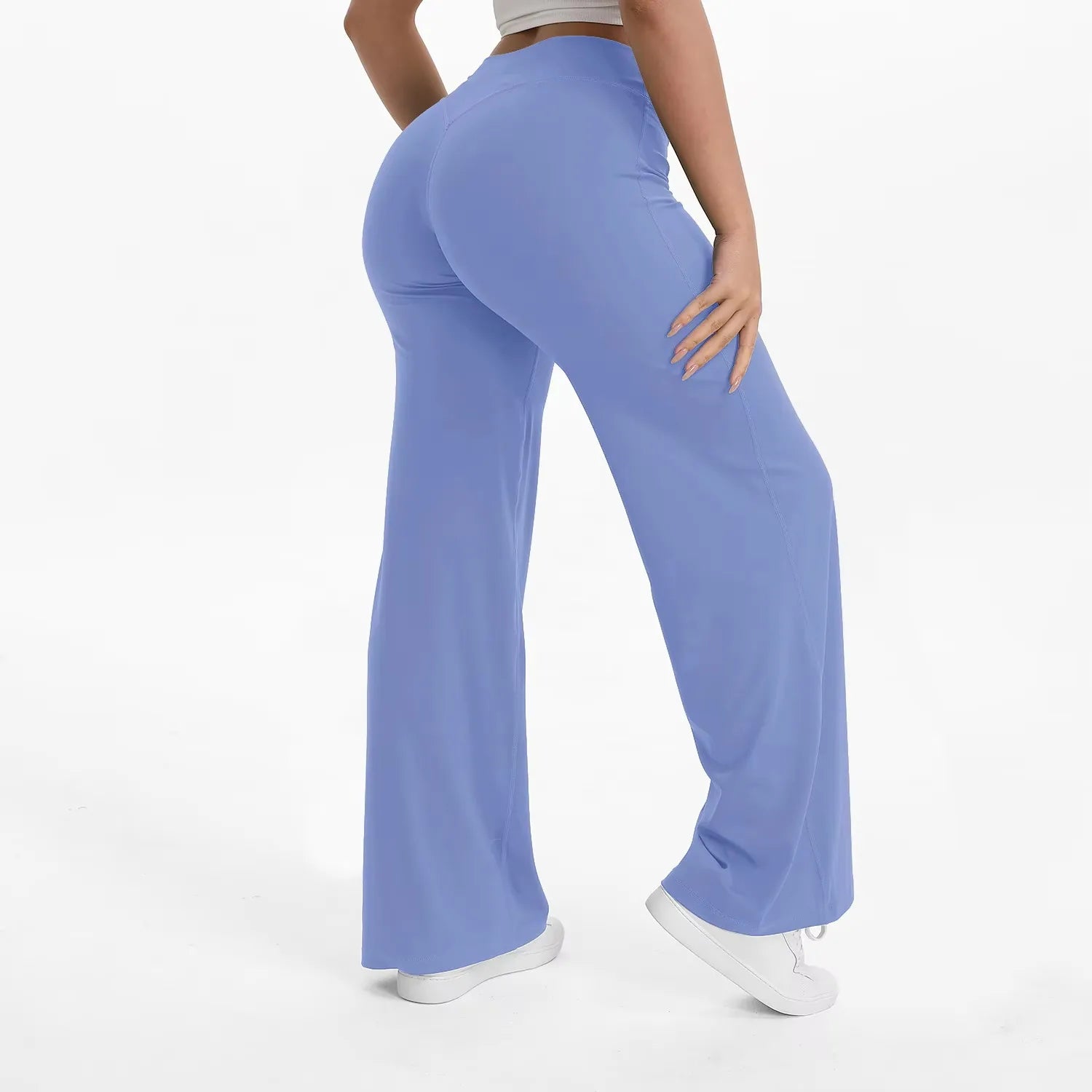 NCLAGEN Sport Trousers SoftMotion Straight-Leg Pants Women's High Waist Yoga Bottoms GYM Naked Feel Pilates Running