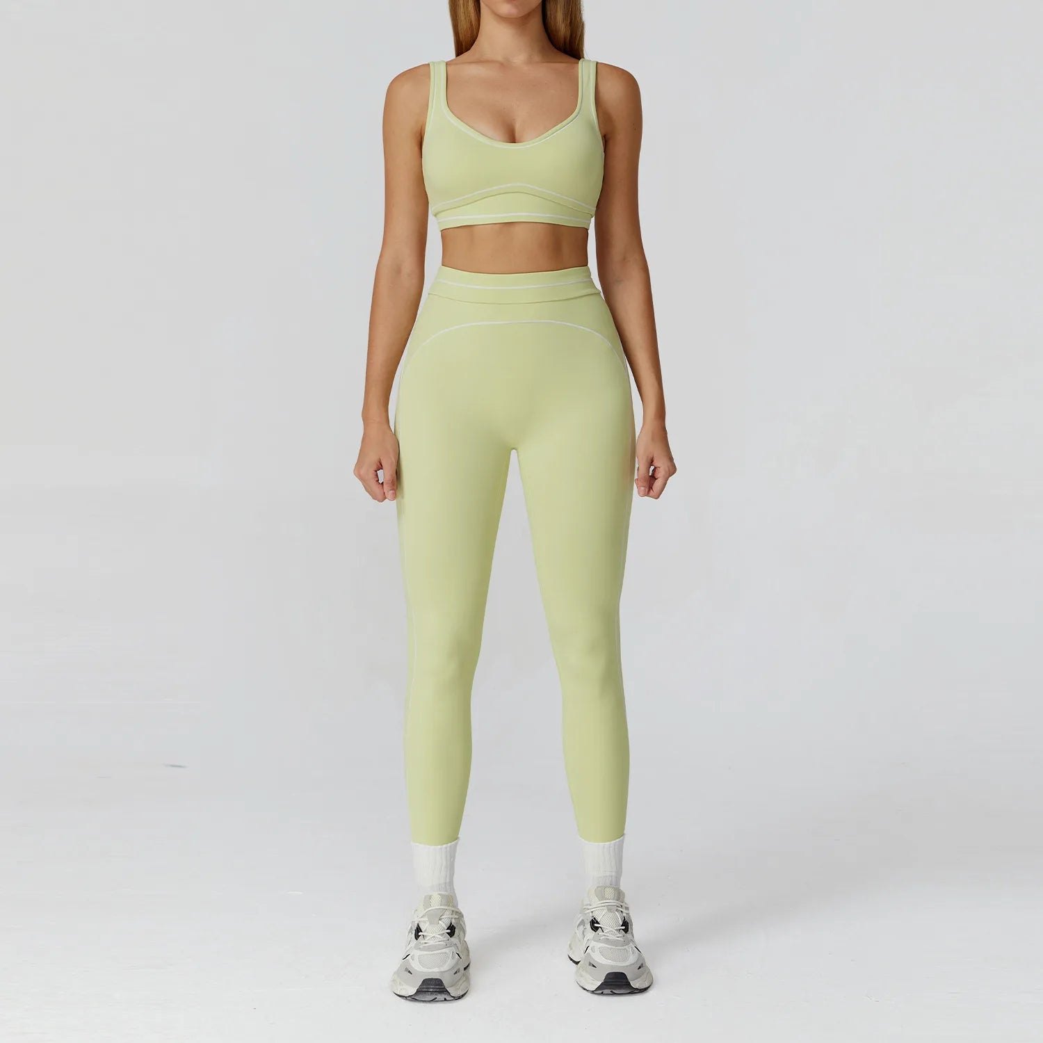 Fitness Suit 2PCS Yoga Set Women's Tracksuit Sports Outfits Gym Running Push Up Sportswear Legging Athletic Wear Workout Clothes