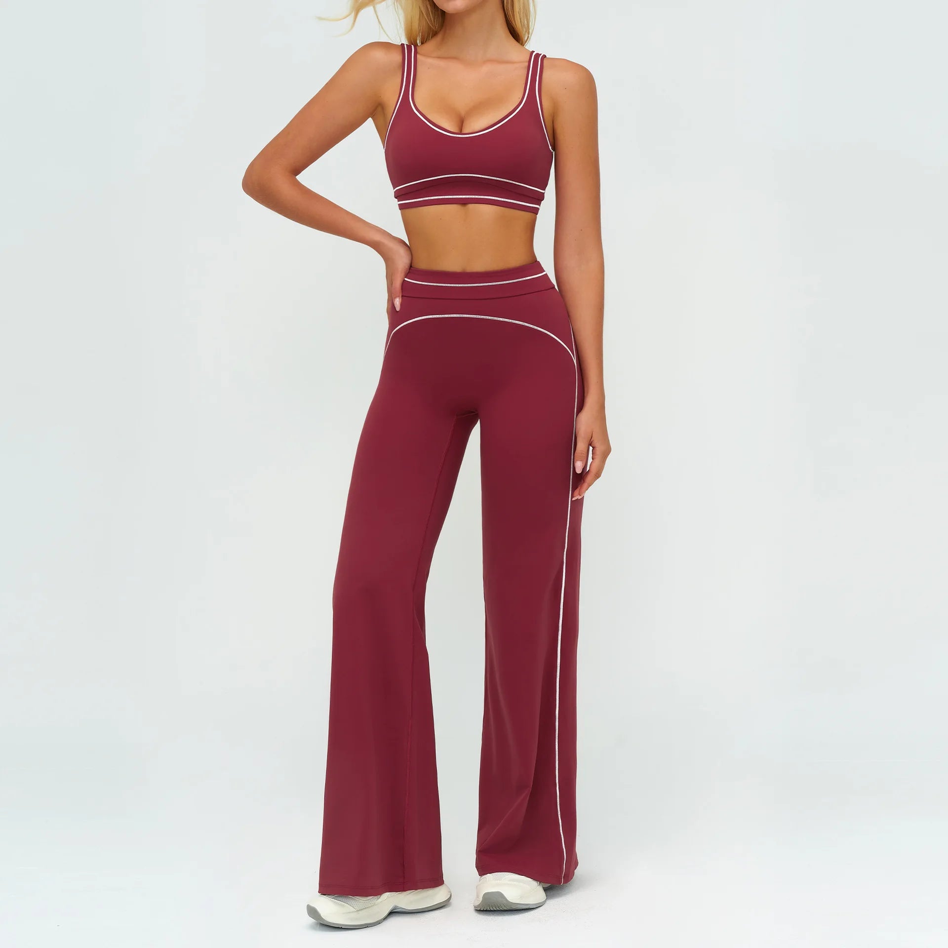 Fitness Suit 2PCS Yoga Set Women's Tracksuit Sports Outfits Gym Running Push Up Sportswear Legging Athletic Wear Workout Clothes