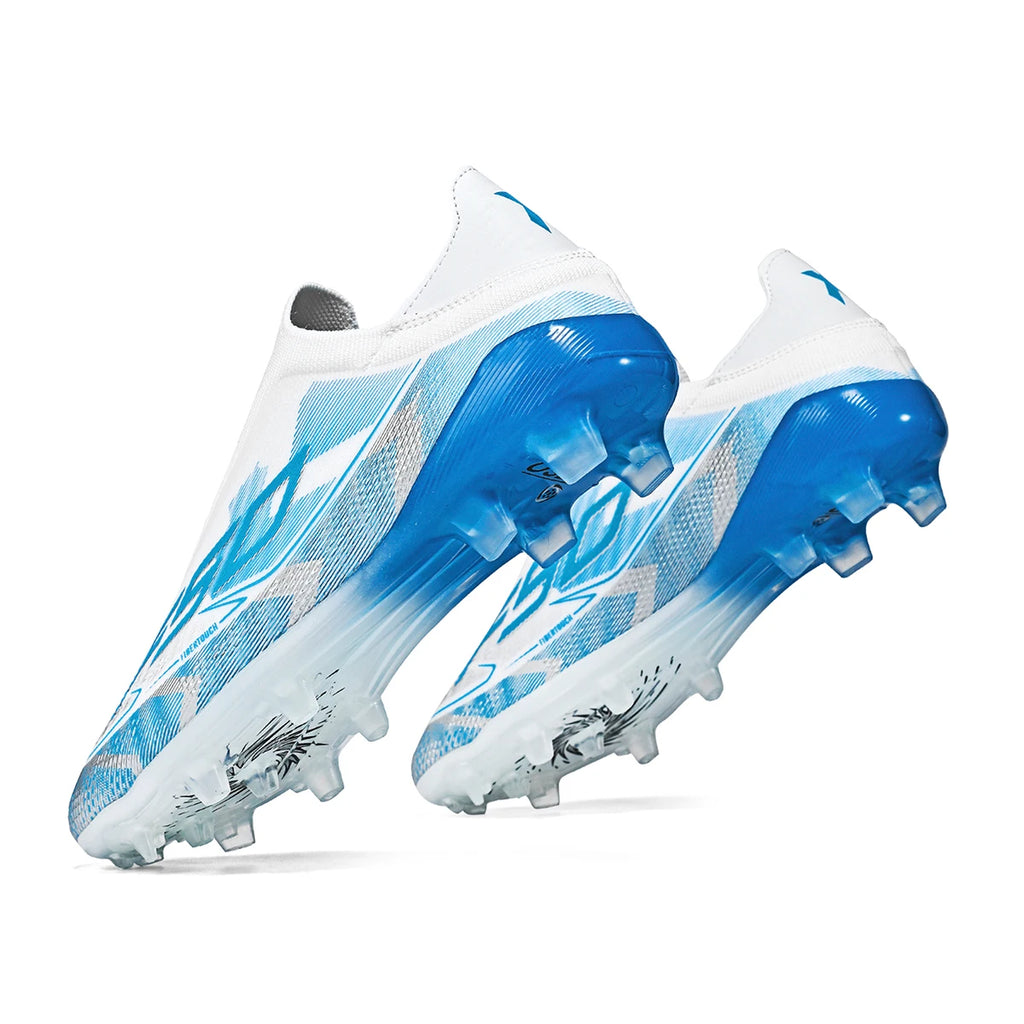 Unisex AG/FG Soccer Shoes for Adults, Premium PU Synthetic Leather, TPU Long Studs, Anti-slip, Designed for Maximum Performance