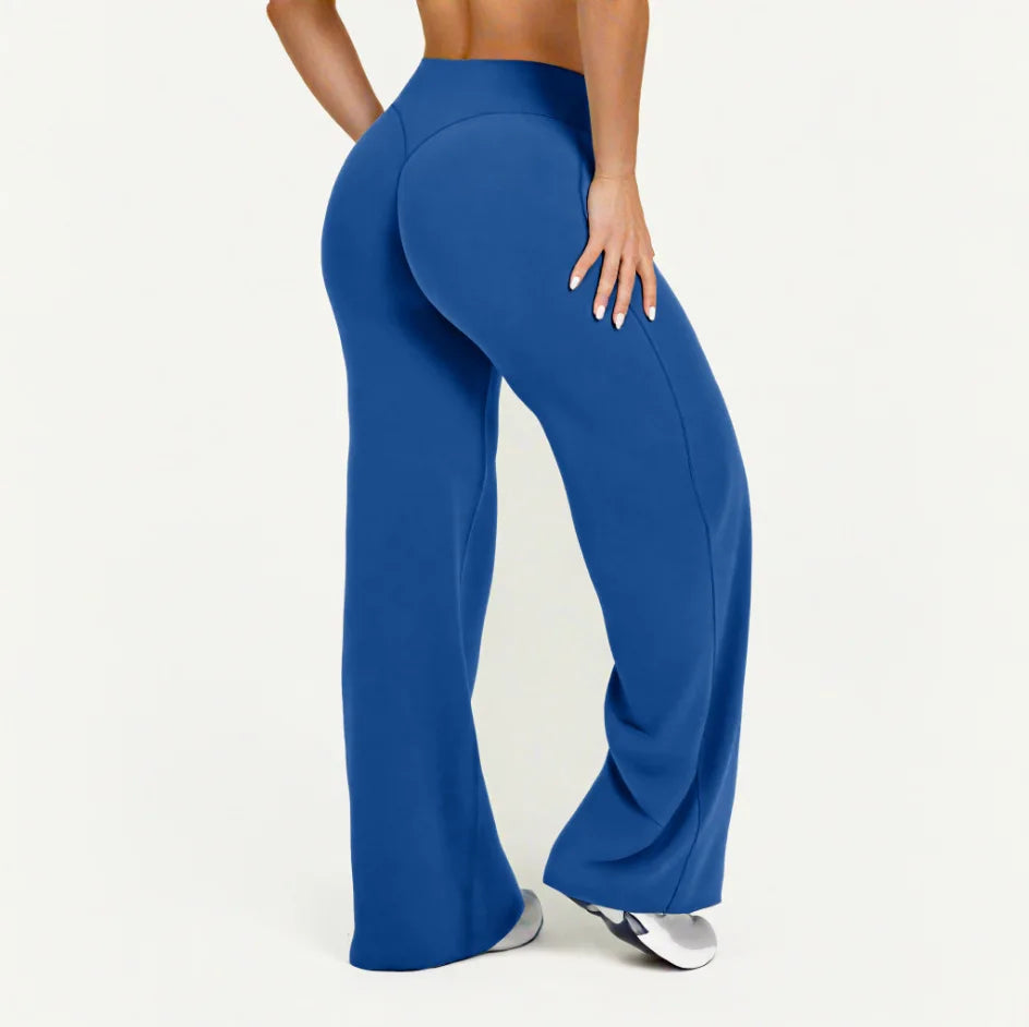 NCLAGEN Sport Trousers SoftMotion Straight-Leg Pants Women's High Waist Yoga Bottoms GYM Naked Feel Pilates Running