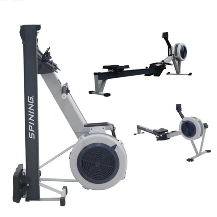 Commercial Air Rower, Hydraulic Rowing Machine for Home Gym, Indoor Fitness Equipment with Air Resistance, Full Body Workout