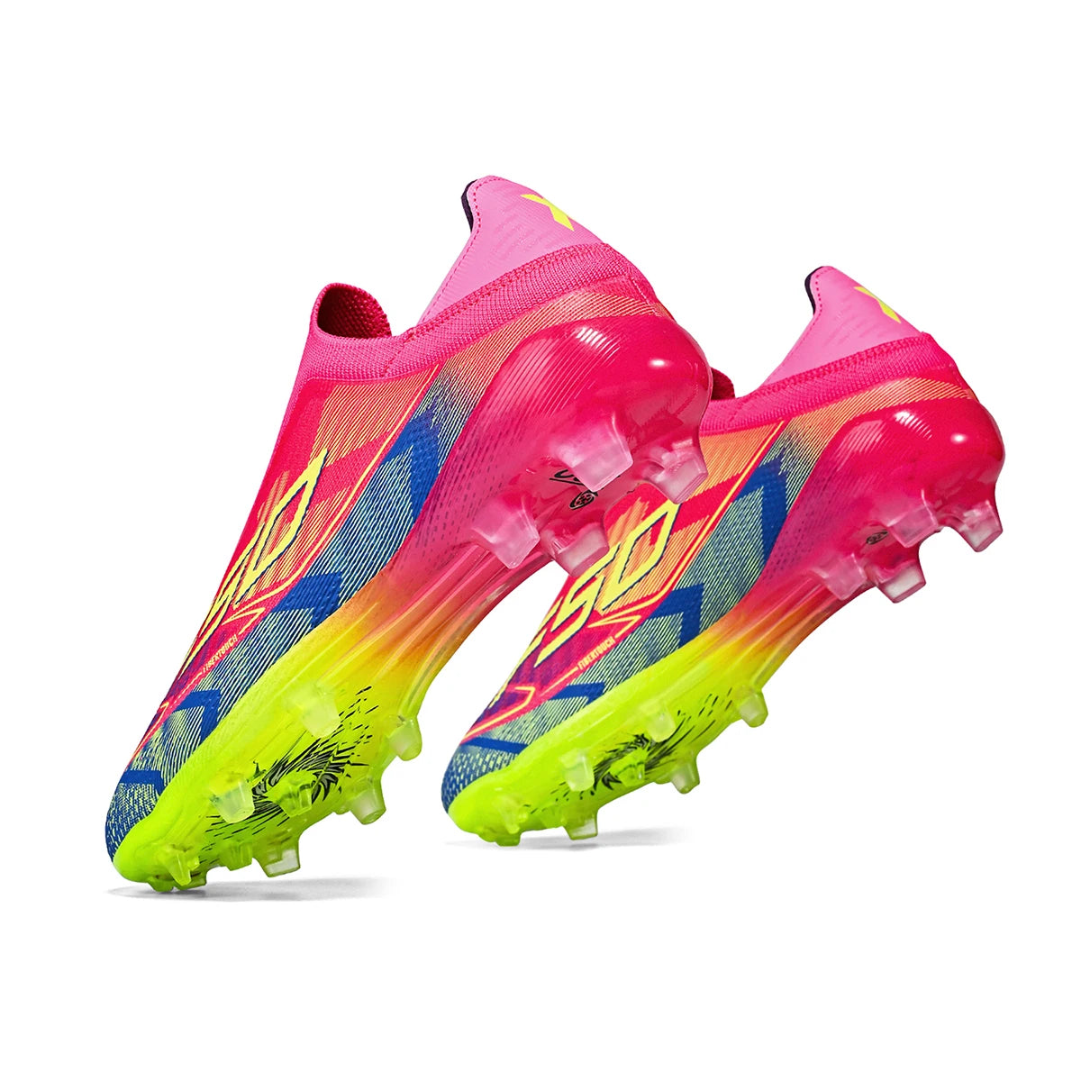 Unisex AG/FG Soccer Shoes for Adults, Premium PU Synthetic Leather, TPU Long Studs, Anti-slip, Designed for Maximum Performance