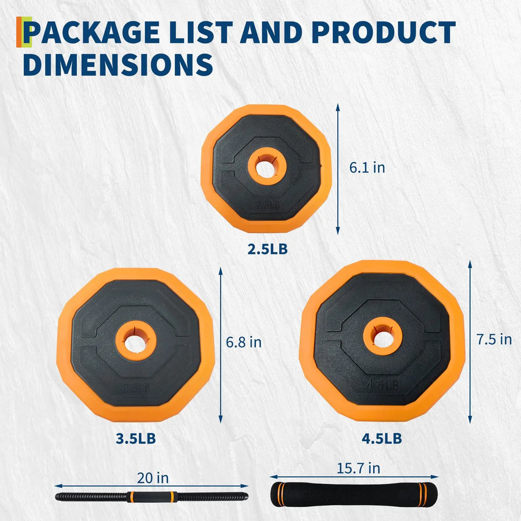 Adjustable Dumbbells, 44lbs Free Weight Set with Connector,4 In1 Dumbbells Set Used As Barbell,Kettlebells,Push Up Stand for Home Gym