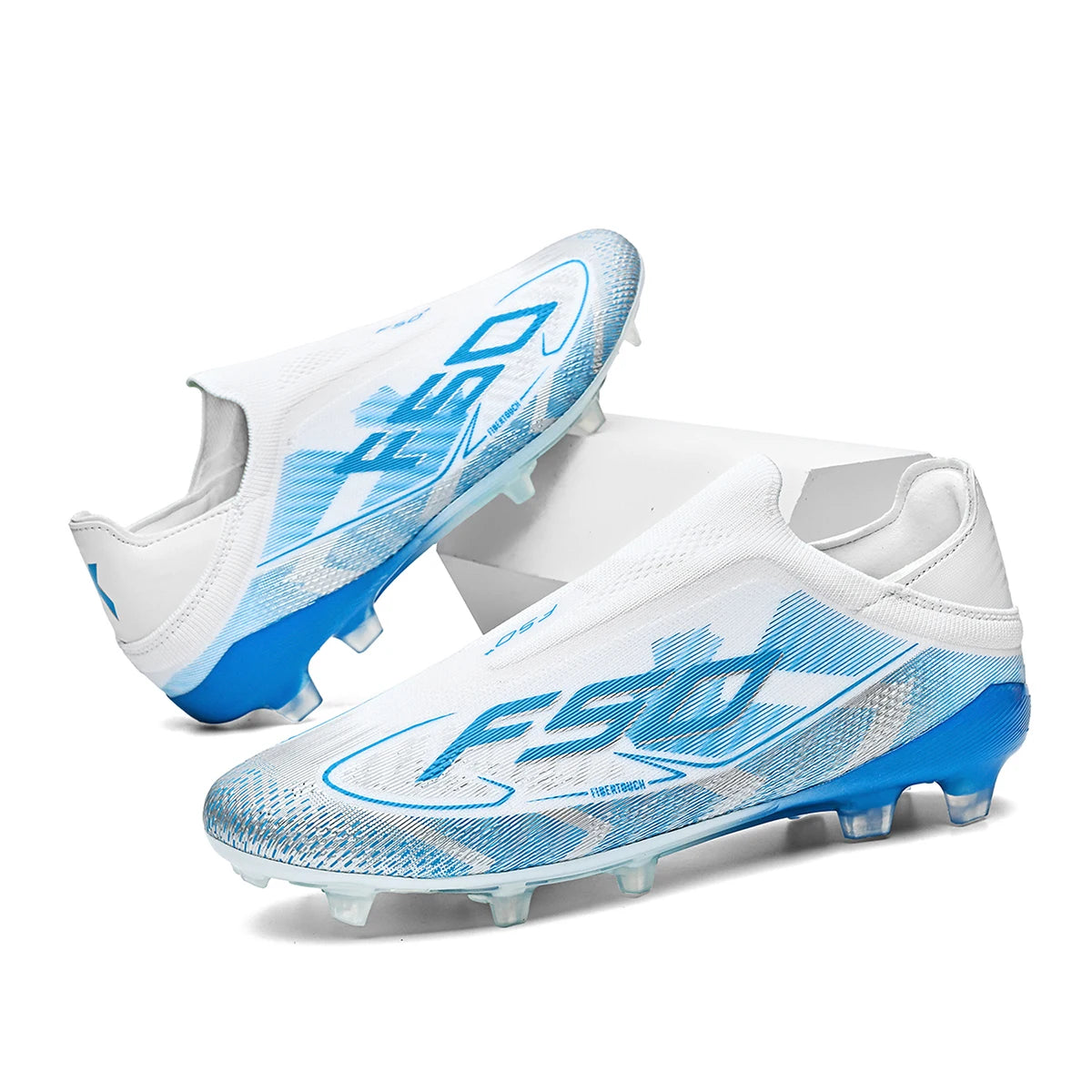 Unisex AG/FG Soccer Shoes for Adults, Premium PU Synthetic Leather, TPU Long Studs, Anti-slip, Designed for Maximum Performance