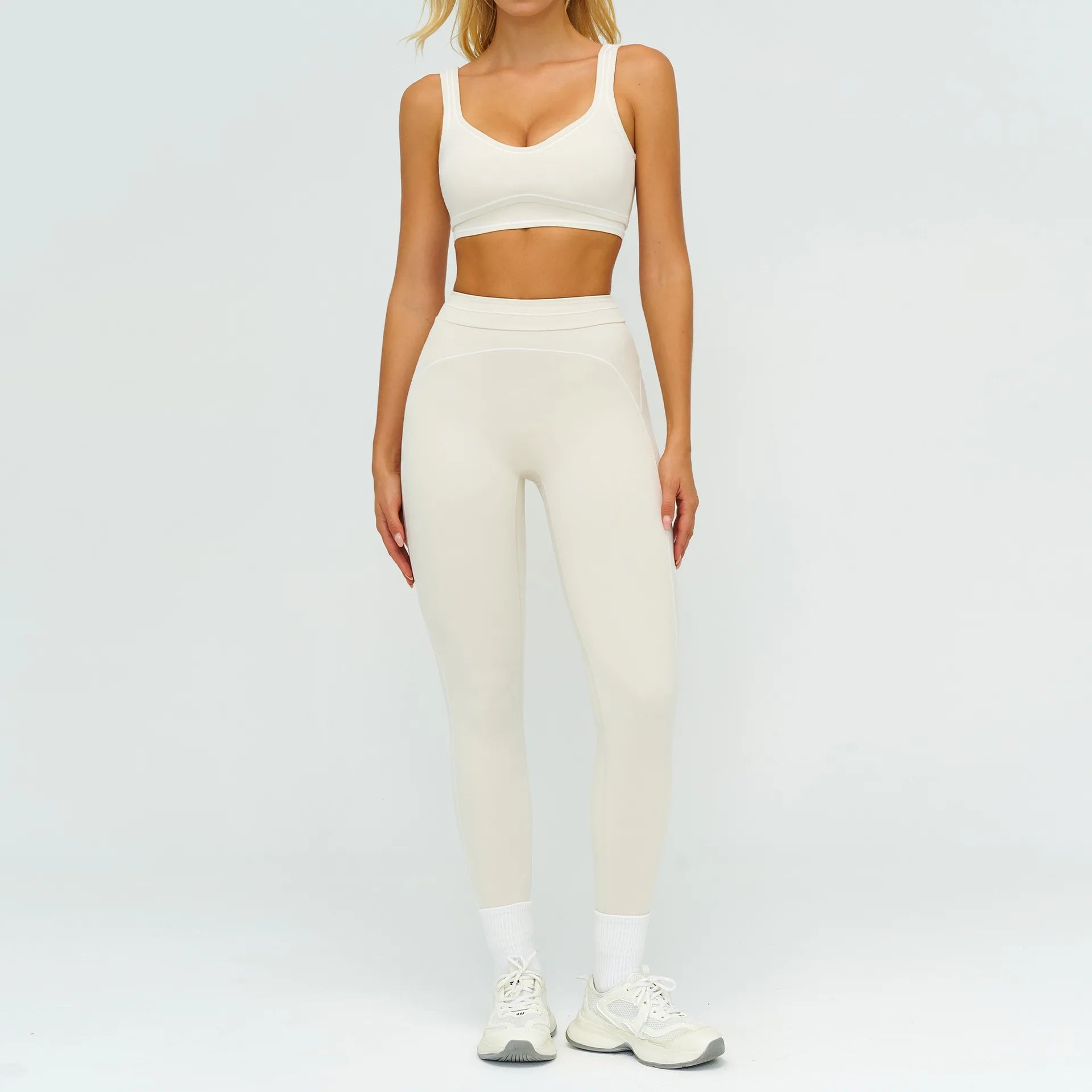Fitness Suit 2PCS Yoga Set Women's Tracksuit Sports Outfits Gym Running Push Up Sportswear Legging Athletic Wear Workout Clothes
