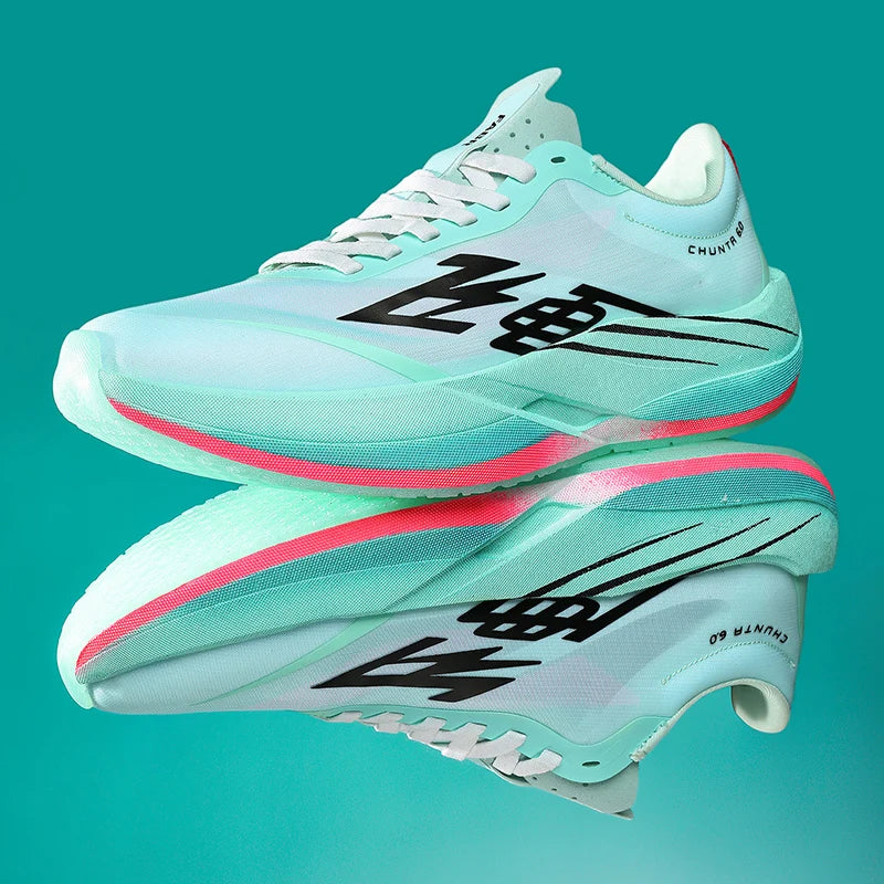 Men's Carbon Plate Running Shoes, Women's Ultra Light, Breathable, Anti Slip, Wear-Resistant Marathon Chunta Sports Shoes