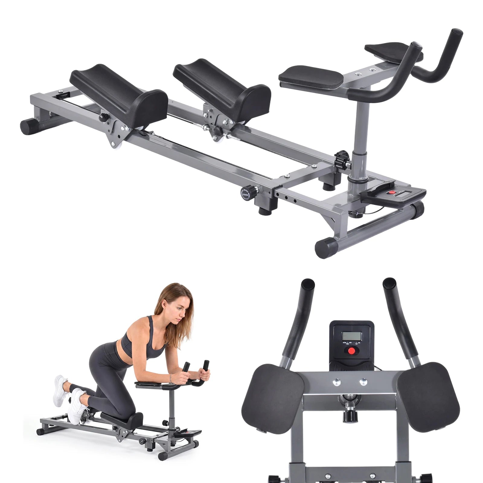 Primal Crawl & Spine Twist and Stretch Trainer – Full Body Low-Impact Cardio Machine with Adjustable Hand Grips, Knee Support & Steel Frame, Home Gym Equipment