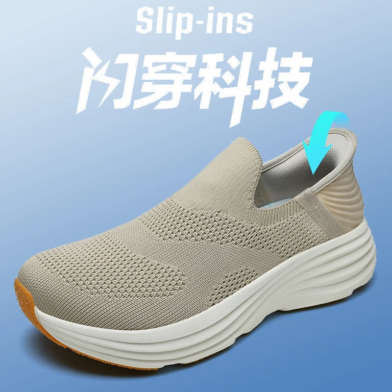 2026 New Slip On Walking Shoes Men Breathable Soft Sole Comfortable Casual Sneakers